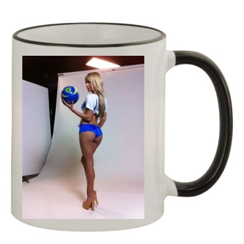 Sara Jean Underwood 11oz Colored Rim & Handle Mug