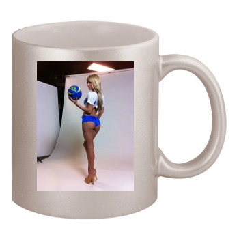 Sara Jean Underwood 11oz Metallic Silver Mug