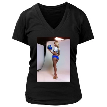 Sara Jean Underwood Women's Deep V-Neck TShirt