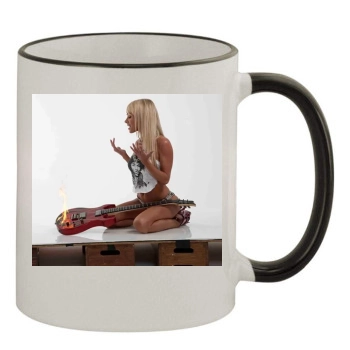 Sara Jean Underwood 11oz Colored Rim & Handle Mug