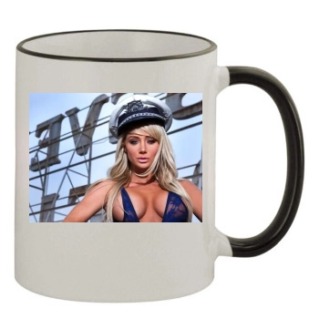 Sara Jean Underwood 11oz Colored Rim & Handle Mug