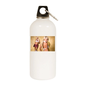 Sara Jean Underwood White Water Bottle With Carabiner