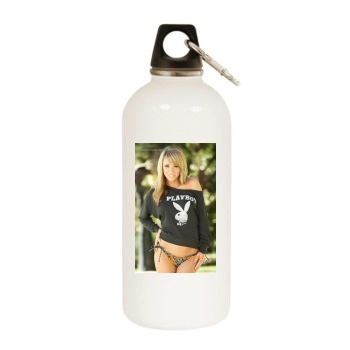 Sara Jean Underwood White Water Bottle With Carabiner