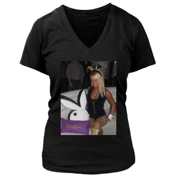 Sara Jean Underwood Women's Deep V-Neck TShirt