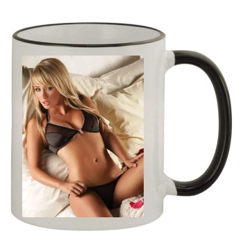 Sara Jean Underwood 11oz Colored Rim & Handle Mug