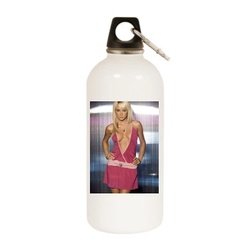 Sara Jean Underwood White Water Bottle With Carabiner