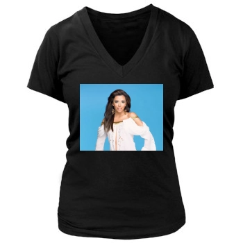 Sarah Brightman Women's Deep V-Neck TShirt