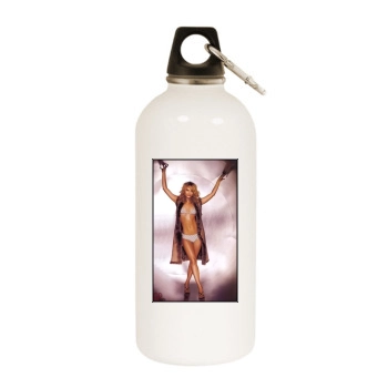 Sarah Wynter White Water Bottle With Carabiner