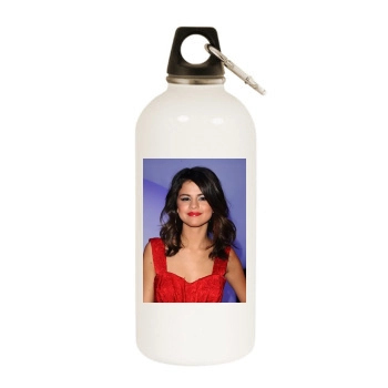 Selena Gomez White Water Bottle With Carabiner