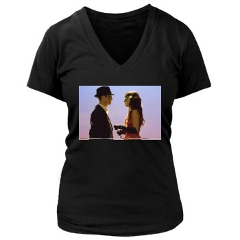 Selena Gomez Women's Deep V-Neck TShirt