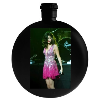 Selena Gomez Round Flask