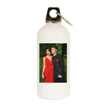 Selena Gomez White Water Bottle With Carabiner