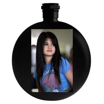 Selena Gomez Round Flask