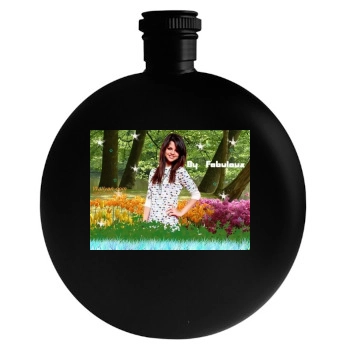 Selena Gomez Round Flask