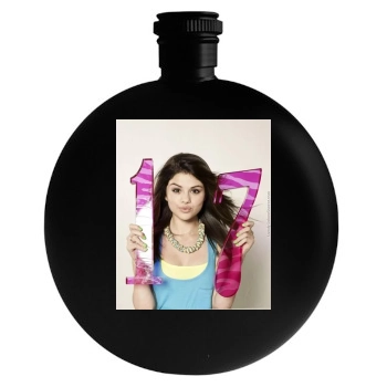 Selena Gomez Round Flask