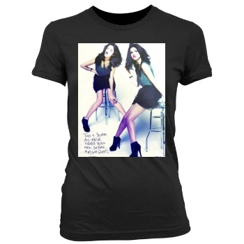 Selena Gomez Women's Junior Cut Crewneck T-Shirt