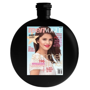 Selena Gomez Round Flask