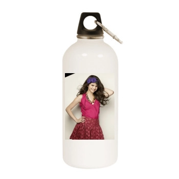 Selena Gomez White Water Bottle With Carabiner