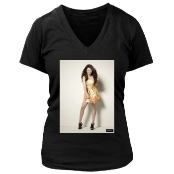 Selena Gomez Women's Deep V-Neck TShirt