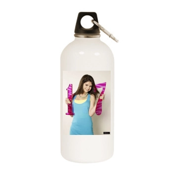 Selena Gomez White Water Bottle With Carabiner