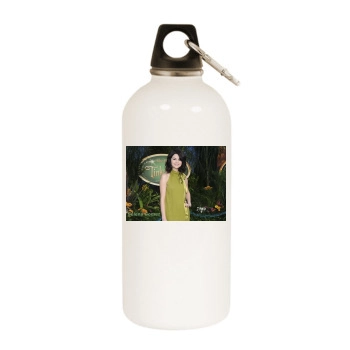 Selena Gomez White Water Bottle With Carabiner