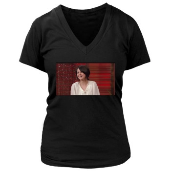 Selena Gomez Women's Deep V-Neck TShirt