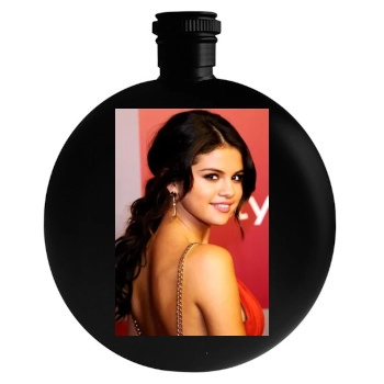 Selena Gomez Round Flask