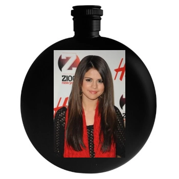 Selena Gomez Round Flask