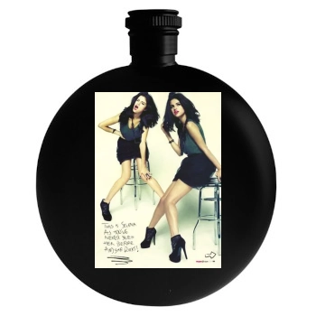 Selena Gomez Round Flask