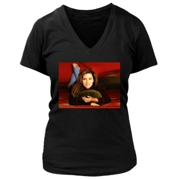 Shania Twain Women's Deep V-Neck TShirt