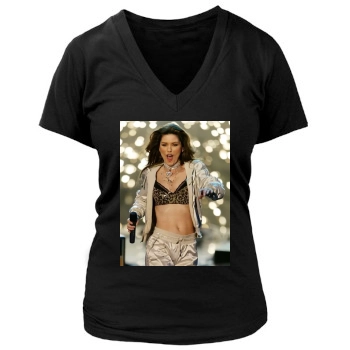 Shania Twain Women's Deep V-Neck TShirt