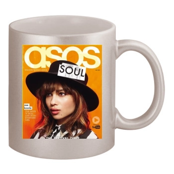 Sophie Marceau 11oz Metallic Silver Mug