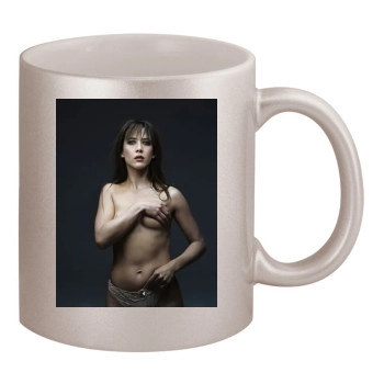 Sophie Marceau 11oz Metallic Silver Mug