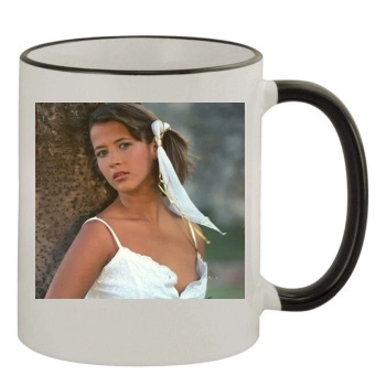 Sophie Marceau 11oz Colored Rim & Handle Mug