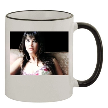 Sophie Marceau 11oz Colored Rim & Handle Mug