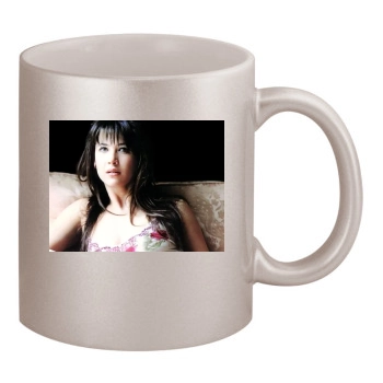 Sophie Marceau 11oz Metallic Silver Mug