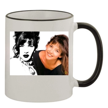 Sophie Marceau 11oz Colored Rim & Handle Mug