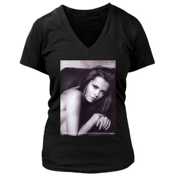 Sophie Marceau Women's Deep V-Neck TShirt