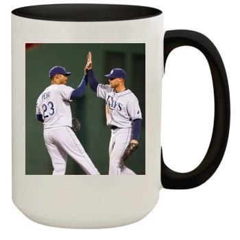 Tampa Bay Rays 15oz Colored Inner & Handle Mug