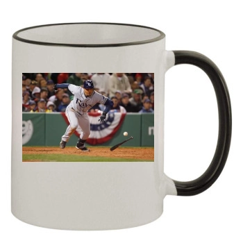 Tampa Bay Rays 11oz Colored Rim & Handle Mug