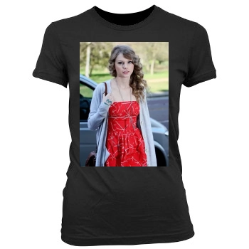 Taylor Swift Women's Junior Cut Crewneck T-Shirt