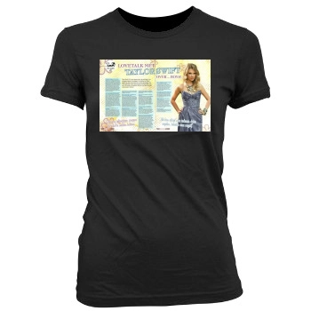 Taylor Swift Women's Junior Cut Crewneck T-Shirt