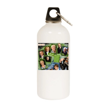 Tom Felton White Water Bottle With Carabiner