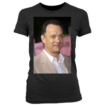 Tom Hanks Women's Junior Cut Crewneck T-Shirt