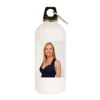 Traci Lords White Water Bottle With Carabiner