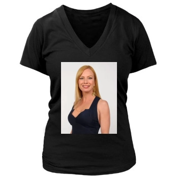 Traci Lords Women's Deep V-Neck TShirt