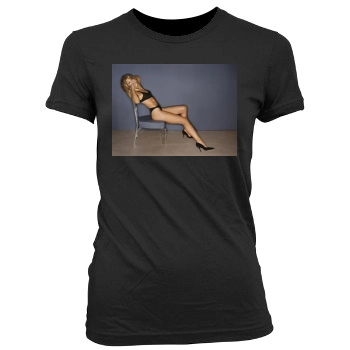 Tricia Helfer Women's Junior Cut Crewneck T-Shirt