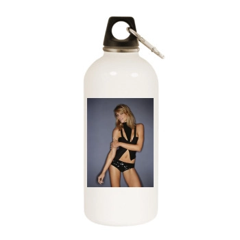 Tricia Helfer White Water Bottle With Carabiner