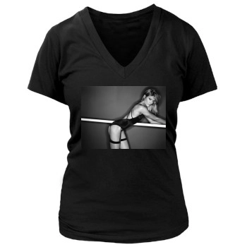 Tricia Helfer Women's Deep V-Neck TShirt