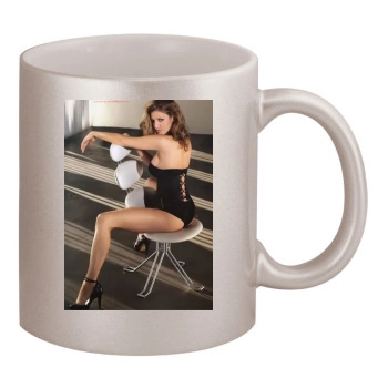 Tricia Helfer 11oz Metallic Silver Mug